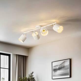 plafondlamp Aralena, wit, 4-lamps, lengte 97 cm