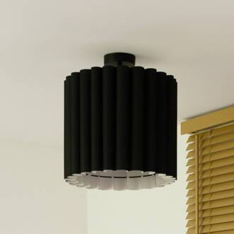 Plafondlamp Aria, zwart, microvezel, E27