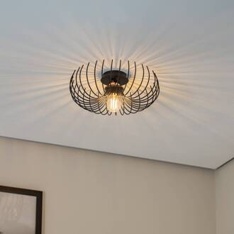 Plafondlamp Aspendos N-641, zwart, metaal, Ø 36 cm