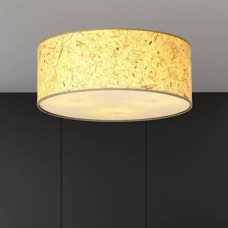 Plafondlamp Aston, Ø 50 cm, kurkoptiek houtbruin, zwart
