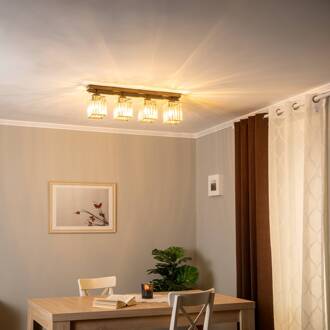 Plafondlamp AV-1795-4Y-BSY 4-lamps balk, zwart zwart, transparant