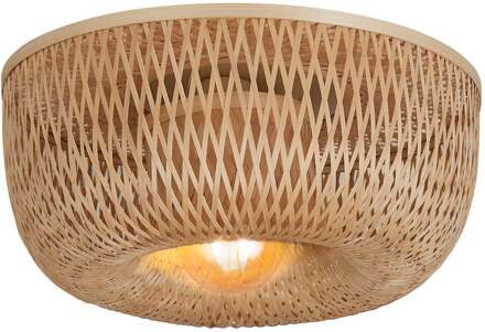 Plafondlamp Barbados bamboe/halfrond kap ø35xh.15cm naturel