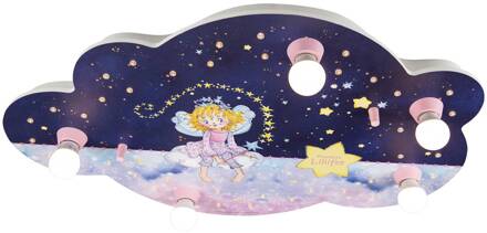 Plafondlamp beeldwolk Lillifee star magic roze, blauw