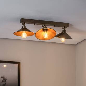 Plafondlamp Berceste N-661, goud antiek, metaal, 3-lamps oud goud