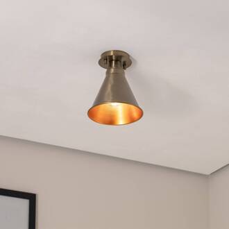 Plafondlamp Berceste N-679, antiek koper, metaal, Ø 20 cm
