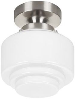 Plafondlamp Cambridge Wit Opaal Glans 15cm Zilver