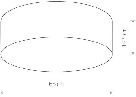 Plafondlamp Cameron, grijs, Ø 65 cm grijs, wit