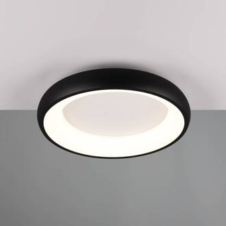 Plafondlamp Cardona, Ø 46,5 cm, mat zwart, metaal CCT zwart mat
