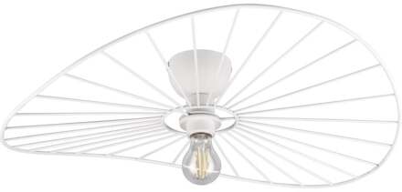 Plafondlamp Chapeau mat wit Excl. 1x E27 7W - - Breedte: