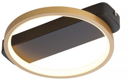 Plafondlamp Cintura Zwart Goud 26cm Ø