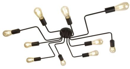 Plafondlamp Circuit Metaal L:82cm Zwart