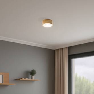 Plafondlamp Cleo 200, goud, sensor, IP20, Ø 20 cm, E27