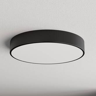 Plafondlamp Cleo 500, zwart, sensor, IP54, Ø 50 cm, metaal