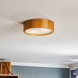 Plafondlamp Cleo DR275, IP20, sensor, Ø 28 cm, eikenhout