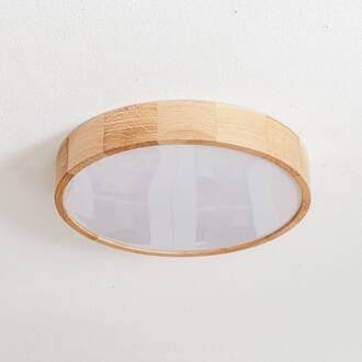 Plafondlamp Cleo DR475, IP20, sensor, Ø 48 cm, eikenhout