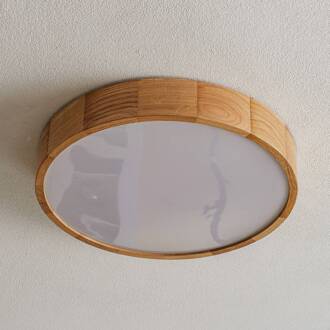 Plafondlamp Cleo DR475, IP54, Ø 47,5 cm, eikenhout, E27