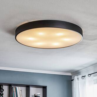 Plafondlamp Cleo met glazen diffusor, zwart Ø 78cm zwart, wit