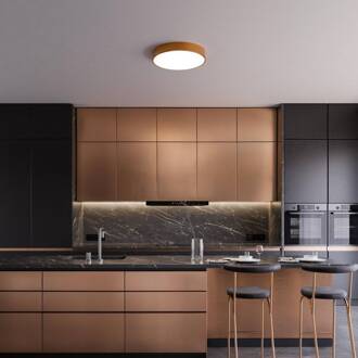 Plafondlamp Cleo, Ø 50 cm, IP54, koperkleurig, metaal, E27