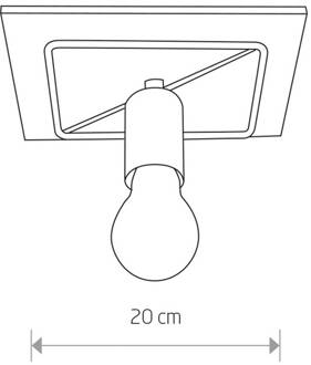 Plafondlamp Coba Antique I, hout, 1-lamp donkerbruin, zwart