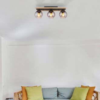 Plafondlamp Conni Metaal Zwart 3x E27