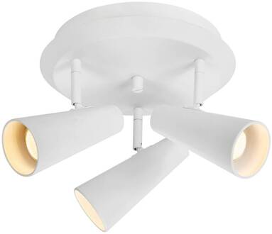 Plafondlamp Crest van metaal wit 3-lamps