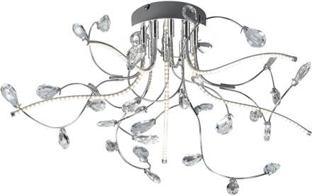 Plafondlamp Crystal, chroom, 54 cm chroom, helder