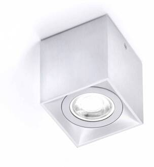 Plafondlamp Dau Spot in kubusvorm, aluminium