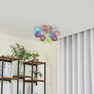 plafondlamp Diborah, kleurrijk, glas, Ø 50 cm, G9 meerkleurig