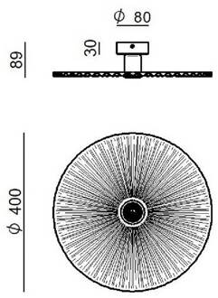 Plafondlamp Doge_S, zwart, metaal, Ø 39 cm, E27