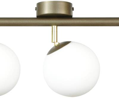 Plafondlamp Drum, koffie, glas, lengte 80 cm, 5-lamps, G9 koffie, wit