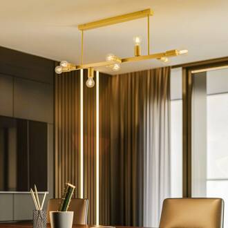 Plafondlamp Eliza, 8-lamps, goud