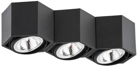 Plafondlamp Elvas zwenkbaar 3-lamps zwart