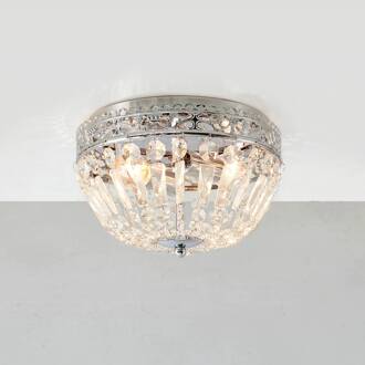 Plafondlamp Etienne glaskristallen Ø 25cm chroom chroom, helder