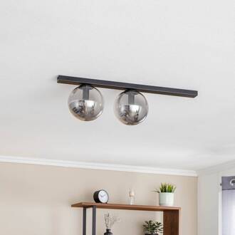 Plafondlamp Fit, zwart/grafiet, 2-lamps zwart, grafiet