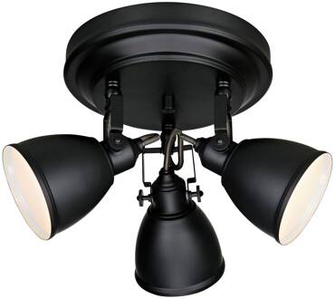 Plafondlamp Fjällbacka, 3-lamps, zwart