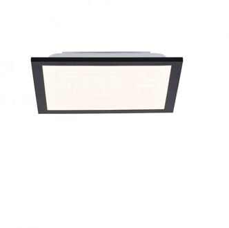 Plafondlamp Flat 30 x 30 cm zwart