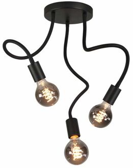 Plafondlamp Flex Zwart Mat Zwart 50cm 3 Lichts