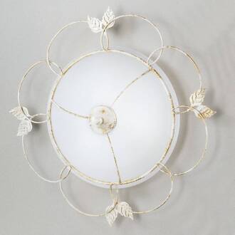 Plafondlamp FLORA design by Kögl Oud wit, alabaster, goud
