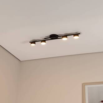 Plafondlamp Fragment, zwart, lengte 86 cm, metaal, 4-lamps.