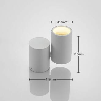 plafondlamp Gesina, 1-lichts, wit, aluminium, 11,6 cm