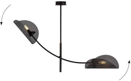 Plafondlamp Gladio, zwart, 2-lamps