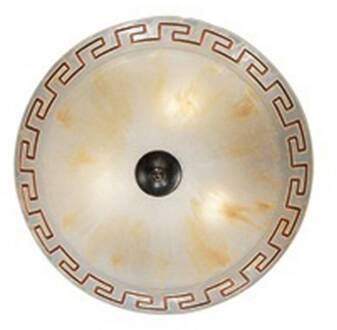 Plafondlamp GRECA, 2-lichts, 30 cm Zwart-zilver, amber