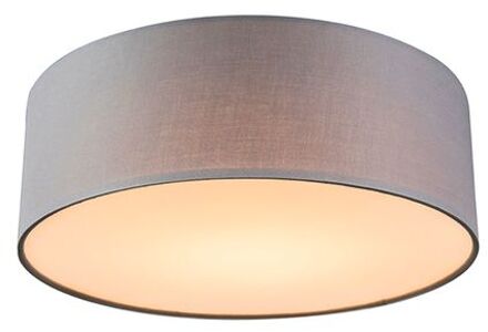 Plafondlamp grijs 30 cm incl. LED - Drum LED