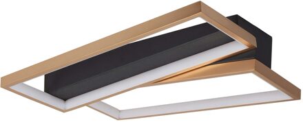 Plafondlamp Helios L 43 cm B 34 cm mat goud-zwart