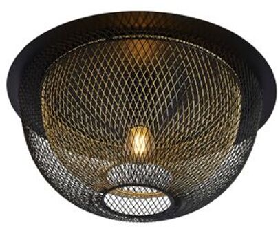 Plafondlamp Honeycomb Metaal Ø40cm Zwart