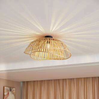 plafondlamp Ilajus, Ø 62 cm, natuurlijk bamboe bamboenatuur