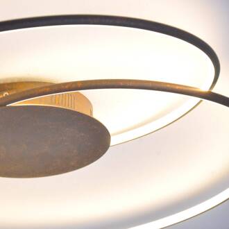 plafondlamp Joline, roestbruin, 74 cm, metaal roest, wit