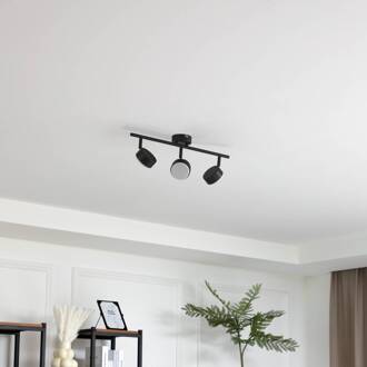 plafondlamp Jyla, 3-lamps, matzwart zwart mat
