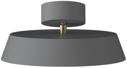 Plafondlamp Kaito 2 Dim, grijs, Ø 30 cm, dimbaar