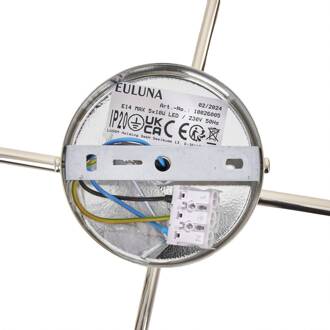 plafondlamp Karda, goudkleurig, 5-lamps goudkleurig, wit